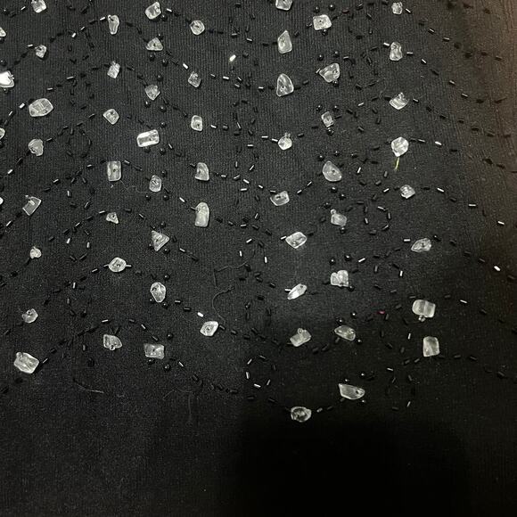 JAC Vintage Silk Beaded V-Neck Sweater Vest Size Large - Picture 3 of 3